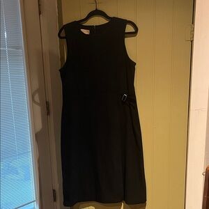 Talbots Black Work Dress w Wrap Detail Size 8